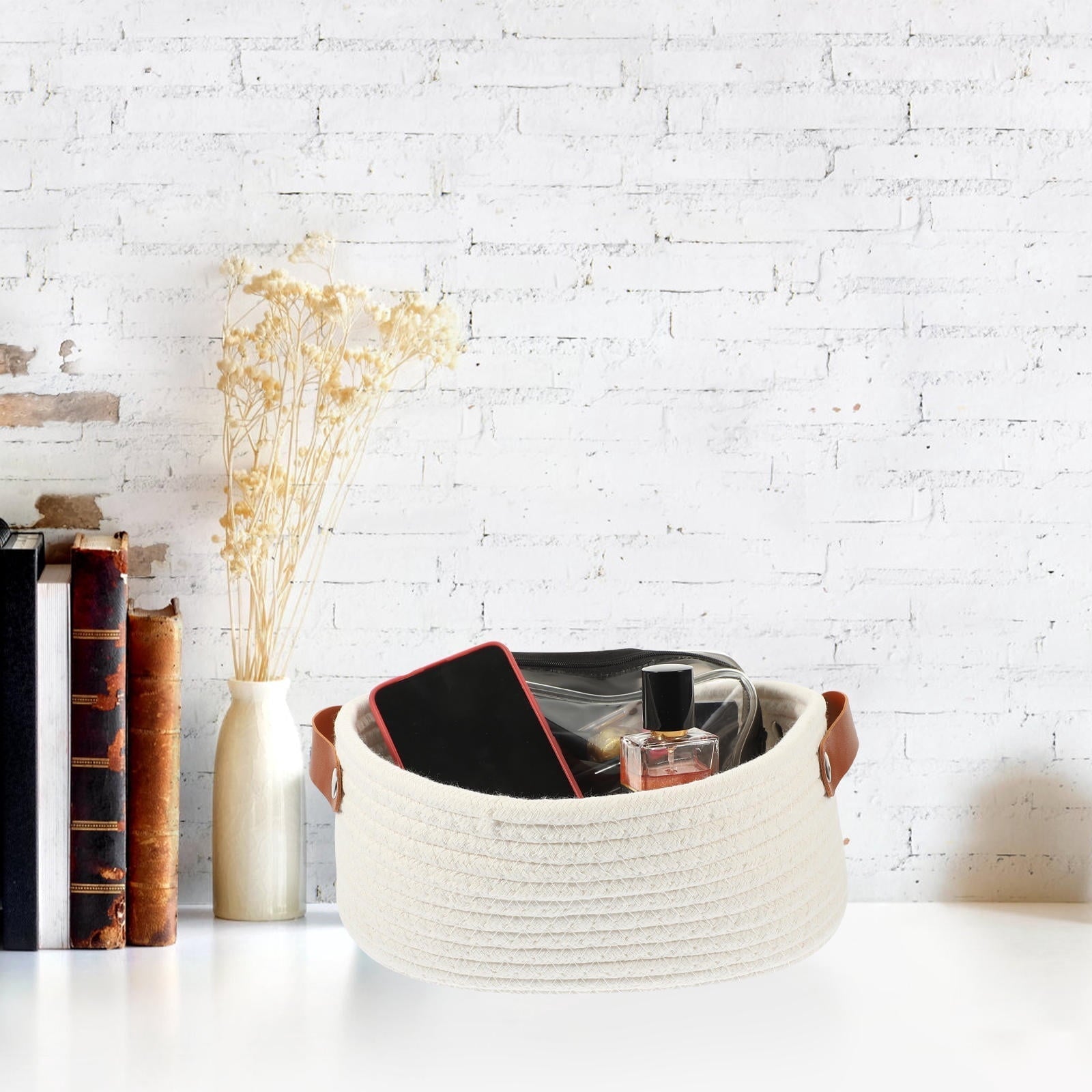Rectangular Cotton Rope Storage Basket Set | Tabularaaza