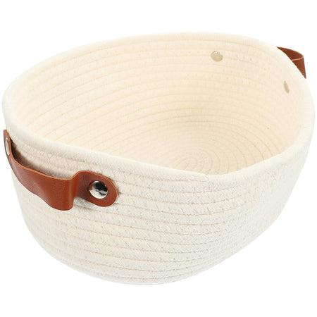 Rectangular Cotton Rope Storage Basket Set | Tabularaaza