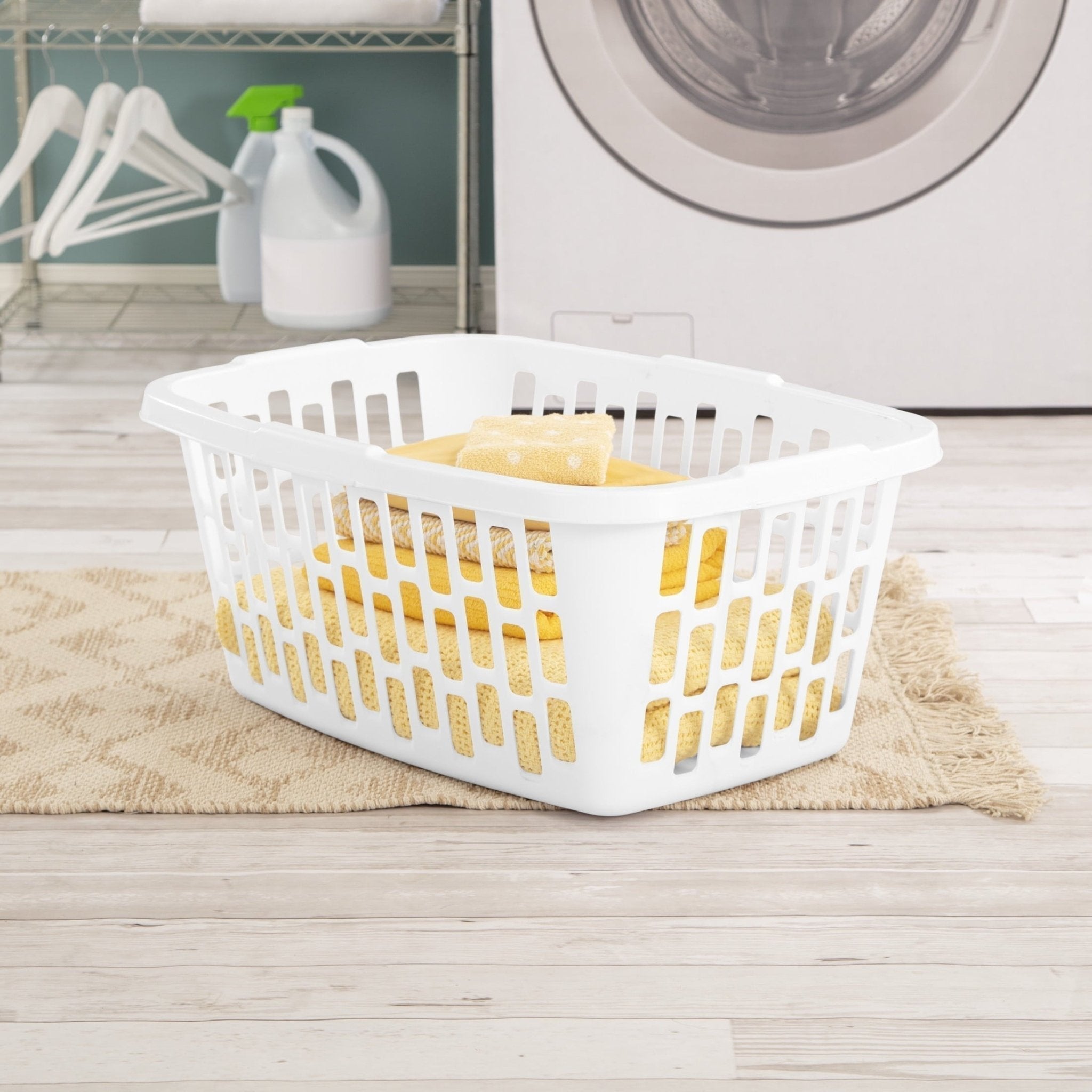 Rectangular Plastic Laundry Basket | Tabularaaza