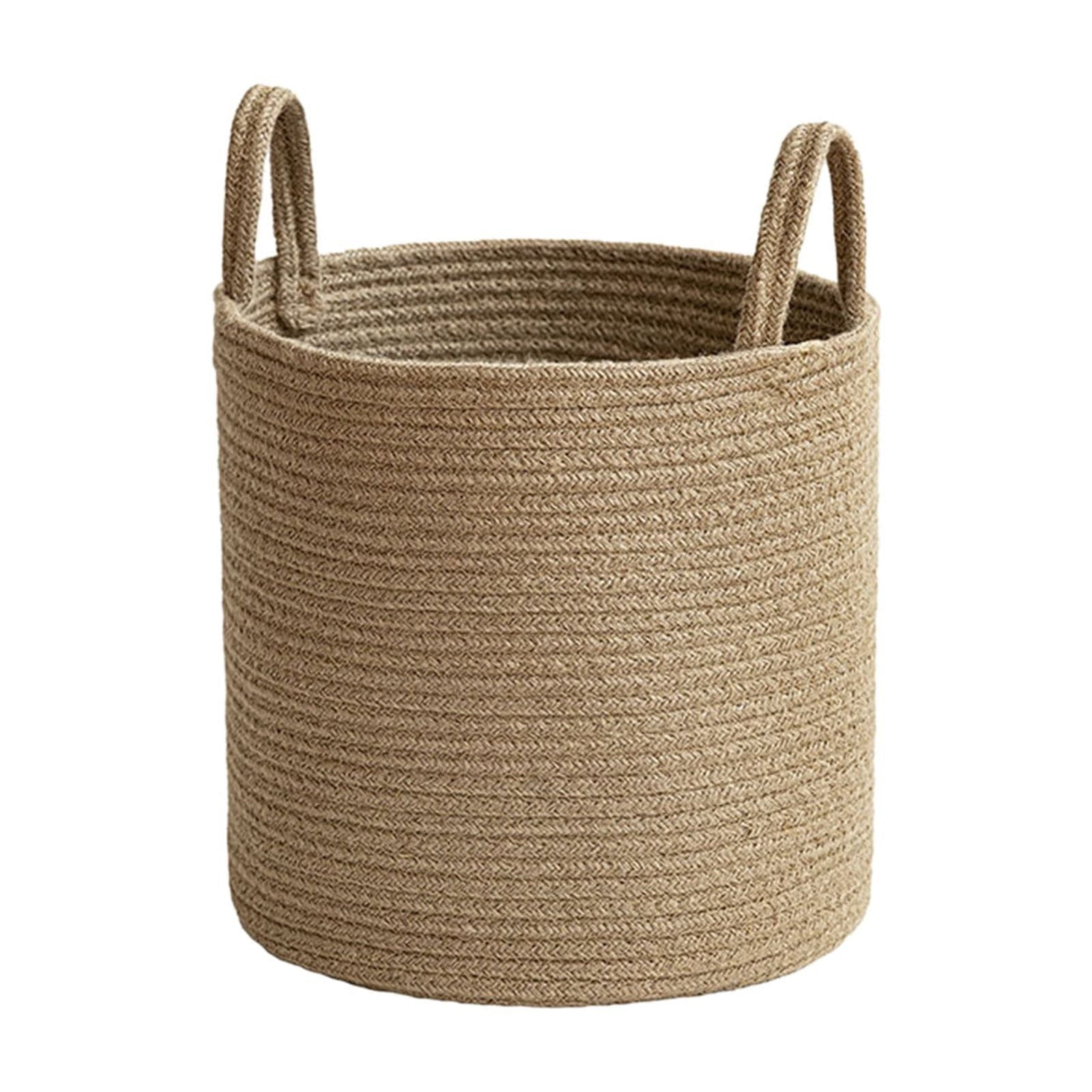 Tall Wicker Storage Basket with Handles | Tabularaaza