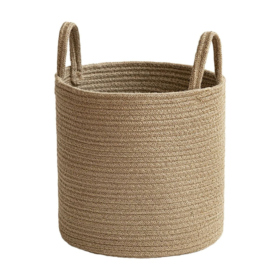 Tall Wicker Storage Basket with Handles | Tabularaaza