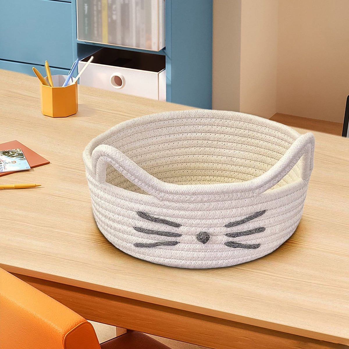 Woven Cotton Rope Decorative Storage Basket | Tabularaaza