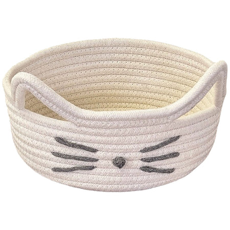 Woven Cotton Rope Decorative Storage Basket | Tabularaaza