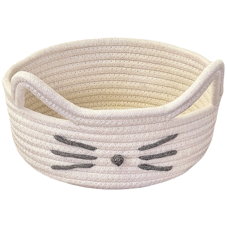 Woven Cotton Rope Decorative Storage Basket | Tabularaaza